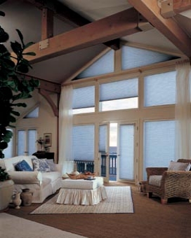 Cellular Shades, 3/8 inch double cell honeycomb shades, custom cellular shades, custom honeycomb shades