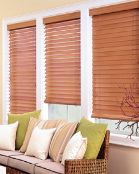 Real Wood Blinds ~ 2 1/2" Stain Wood Blinds